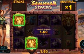 Screenshot from the New Savannah Stacks Slot by Gaming Corps