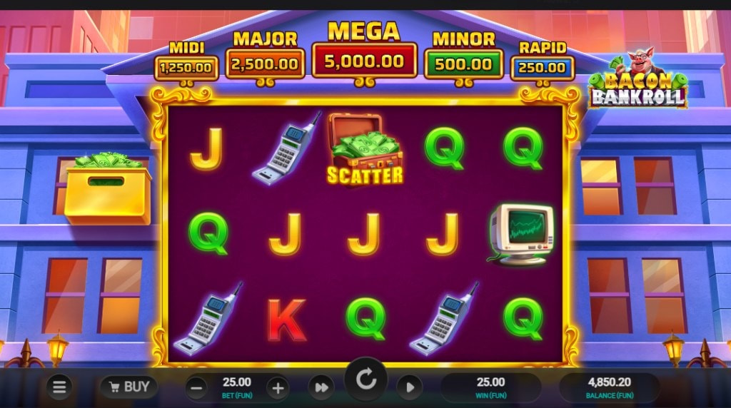 Screenshot of the Scatter of Bacon Bankroll