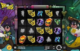 Screenshot from the new Bash Bros slot by Hacksaw Gaming