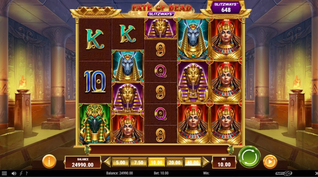 Screenshot from the New Fate of Dead Blitzways Slot by Play'n GO