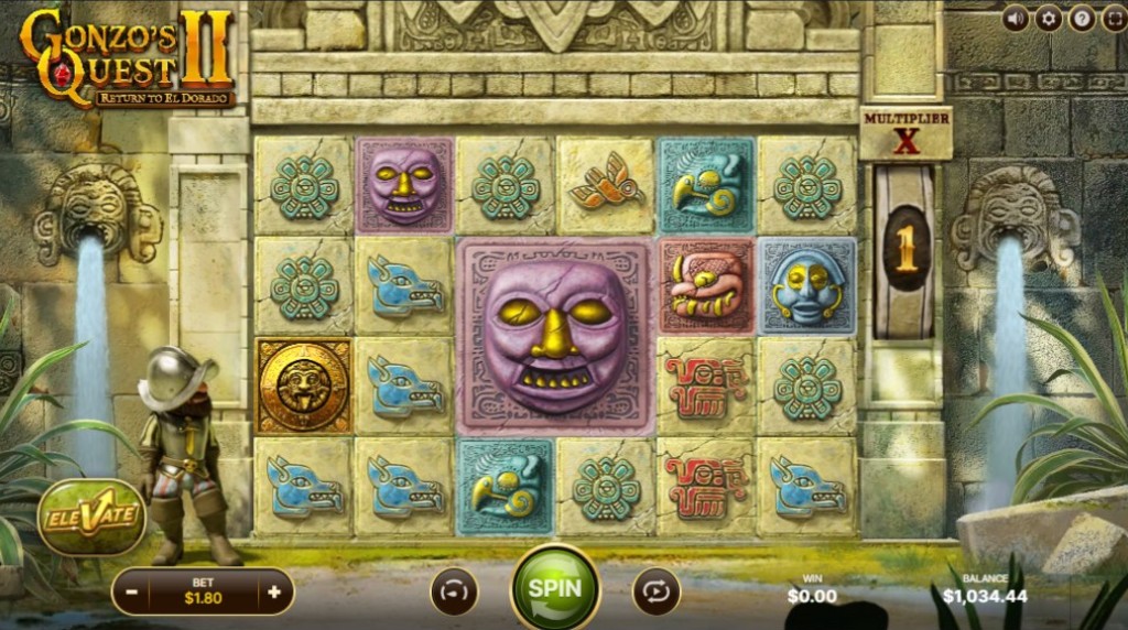 Screenshot from the new Gonzo's Quest 2 slot by NetEnt
