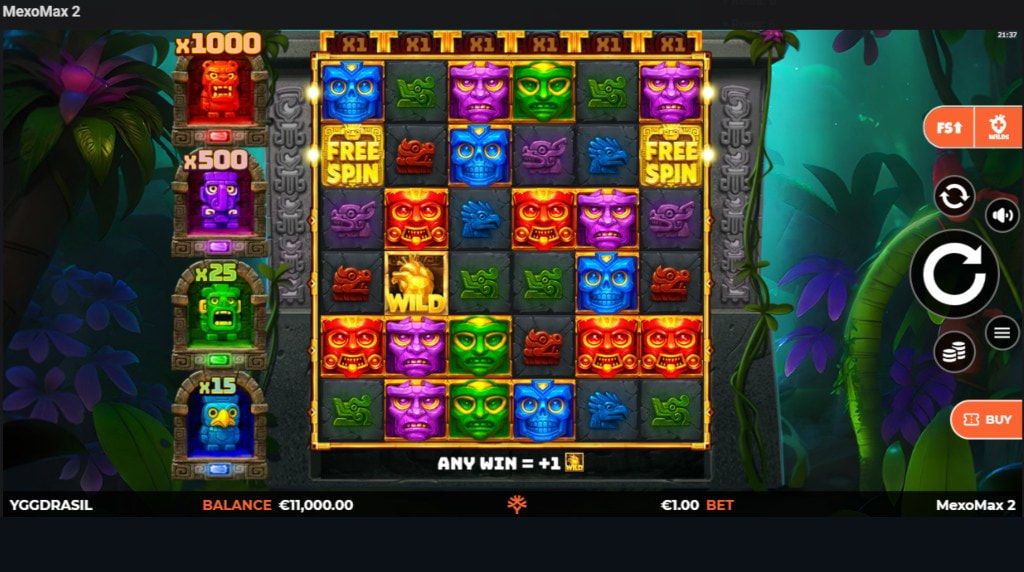 Screenshot from the new MexoMax 2 slot by Yggdrasil
