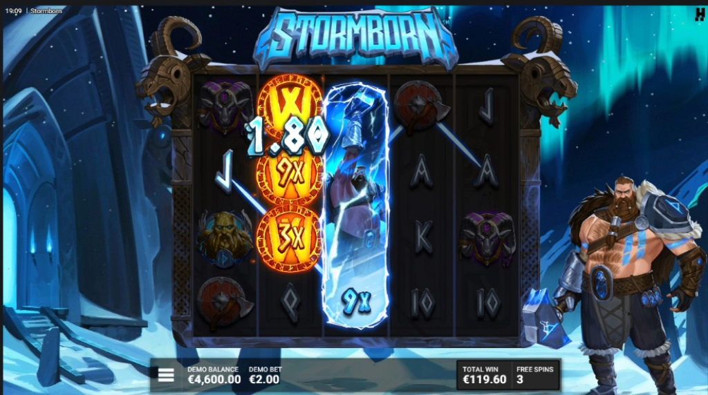 Screenshot of the Sticky God Reel of Storrmborn