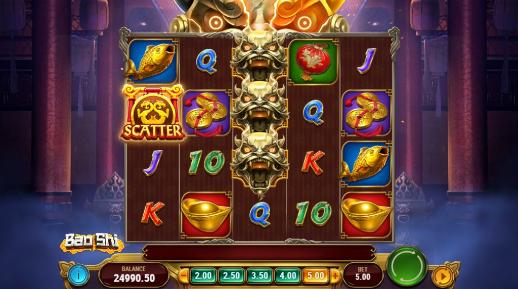 Screenshot from the new Bao Shi slot by Play'n GO