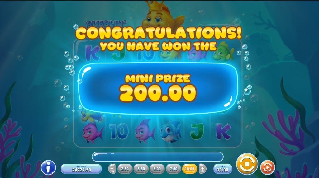 Screenshot from the New Bubblin’ Riches Slot by Play'n GO