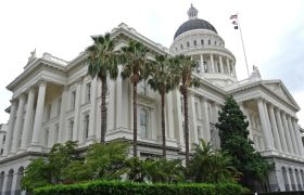 The California Capitol building from outside.