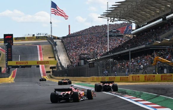 Charles Leclerc in action during the F1 Grand Prix of United States in 2024.