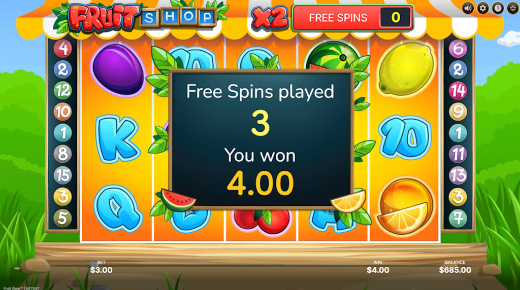 Fruit Shop Slot Free Spins Round