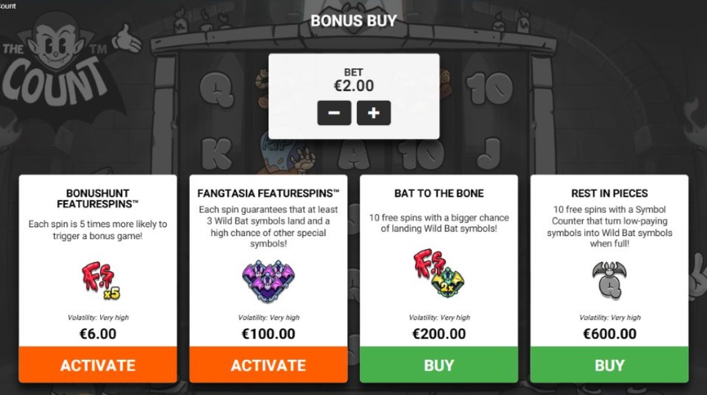 Screenshot from the Buy Bonus of The Count