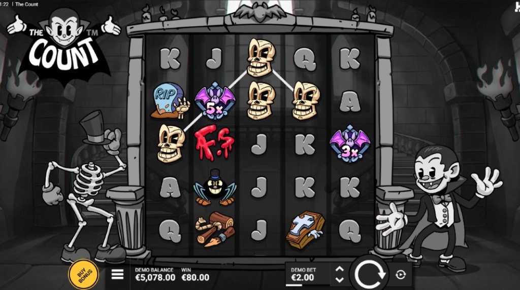 Screenshot from The Count Slot by Hacksaw Gaming