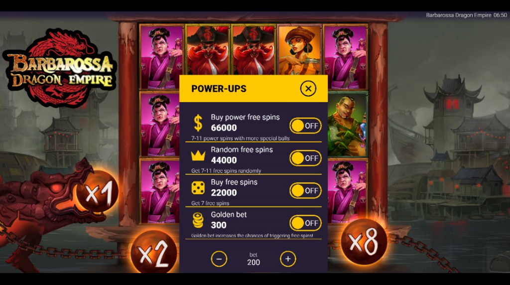 Screenshot from the Feature Buy of Barbarossa Dragon Empire