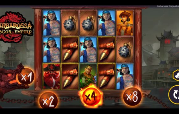 Screenshot from the New Barbarossa Dragon Empire Slot by Peter and Sons