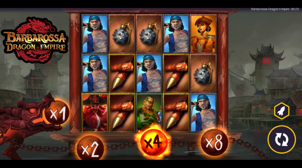 Screenshot from the New Barbarossa Dragon Empire Slot by Peter and Sons