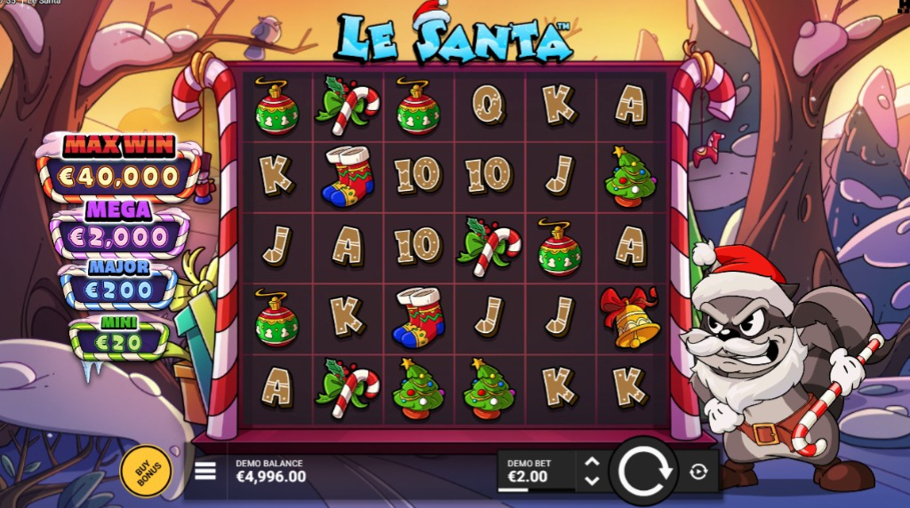 Screenshot from the Le Santa slot by Hacksaw Gaming