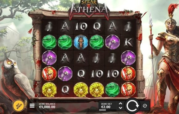 Screenshot from the New Spear of Athena Slot by Hacksaw Gaming