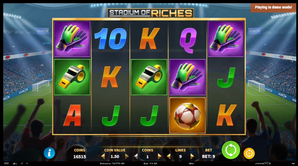 Screenshot from the New Stadium of Riches Slot by Play'n GO