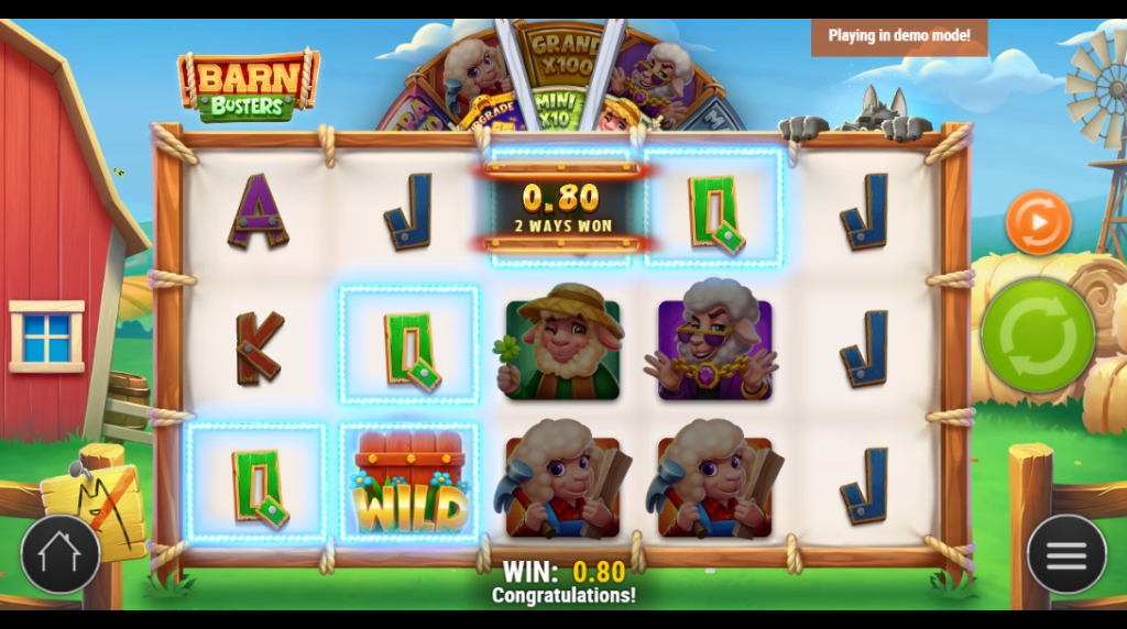 Screenshot from the new Barn Busters slot by Play'n GO