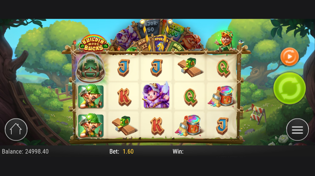Screenshot from the new Buildin' More Bucks slot by Play'n GO