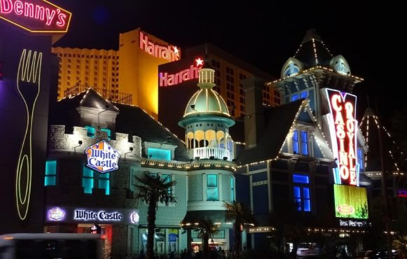Casinos and restaurants along the Las Vegas Strip