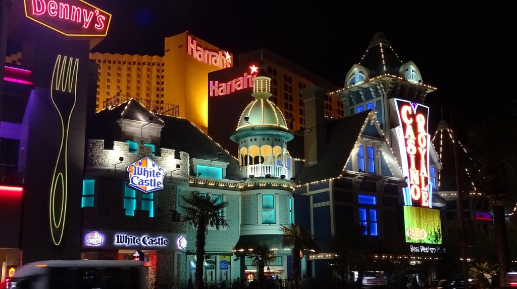 Casinos and restaurants along the Las Vegas Strip