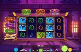 Screenshot from 3 Blades & Blessings slot by Play'n GO