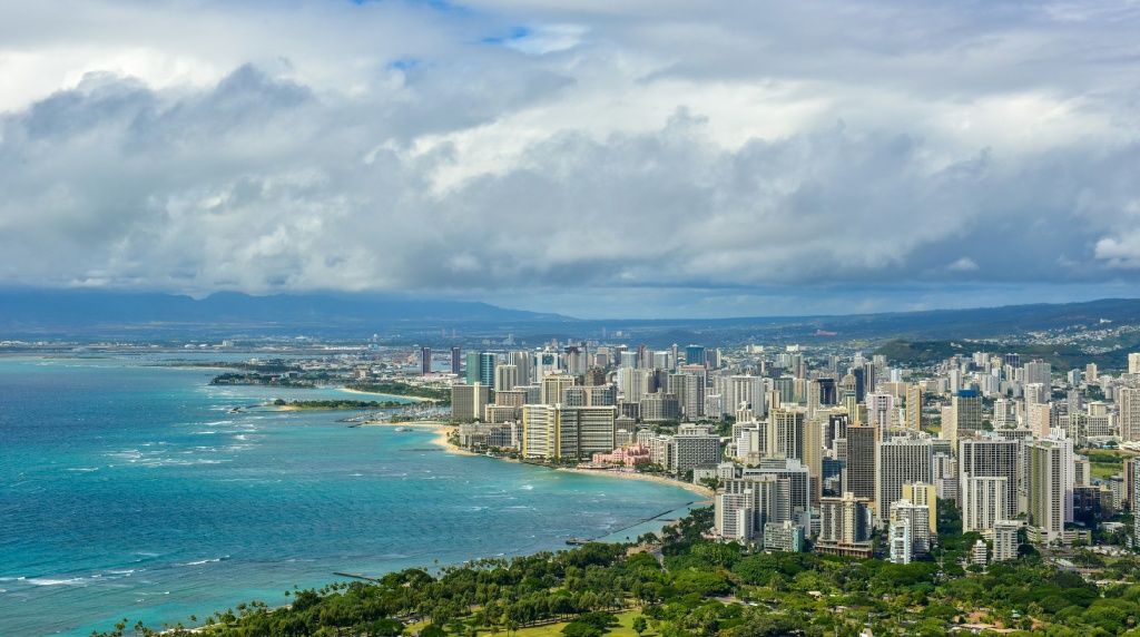 Aerial view of Honolulu, Hawaii