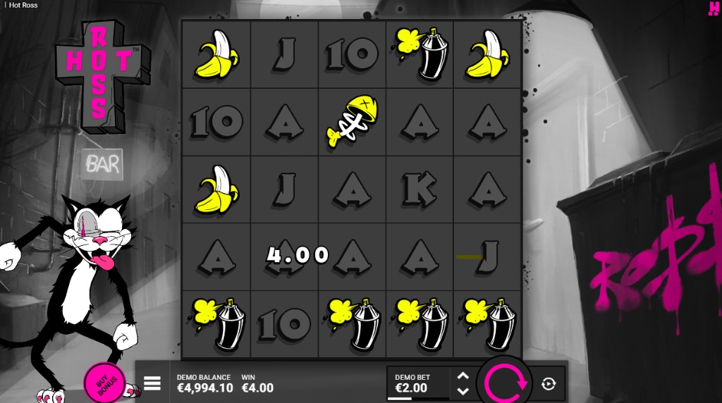 Screenshot from the Hot Ross Slot by Hacksaw Gaming