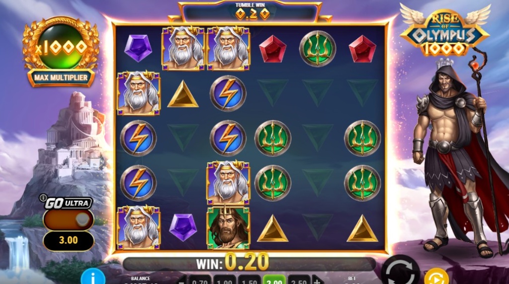 Screenshot from the Go Ultra feature of Rise of Olympus 1000