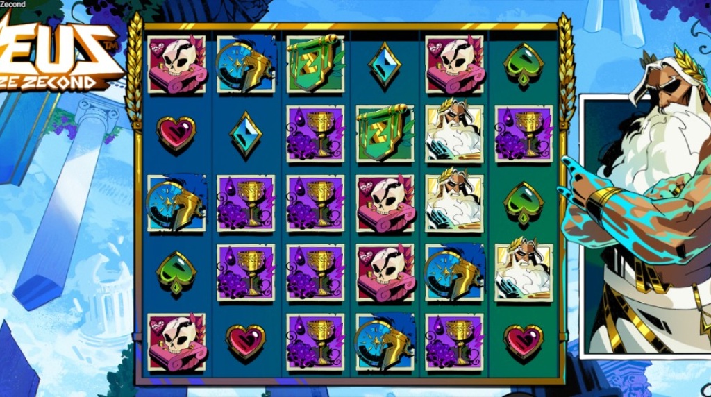 Screenshot from the New Zeus Ze Zecond Slot by Hacksaw Gaming