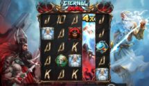 Screenshot from the Eternal Duel slot by Hacksaw Gaming