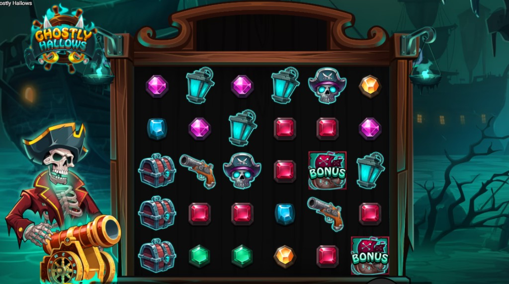 Screenshot from the Ghostly Hallows Slot by Backseat Gaming