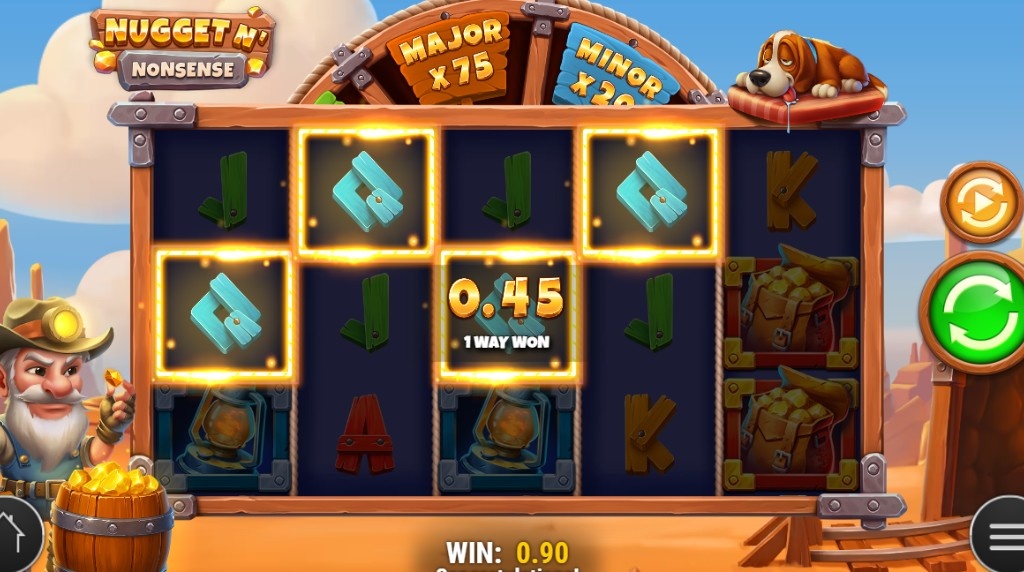 Screenshot from the Nugget N' Nonsense slot by Play'n GO