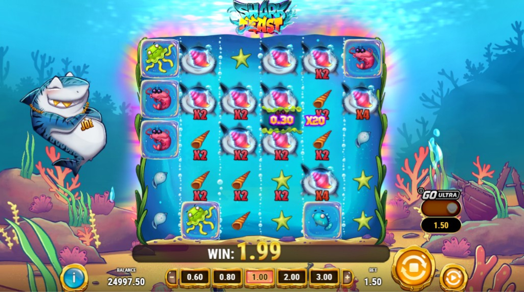 Screenshot from the Go UltraFeature of Shark Feast