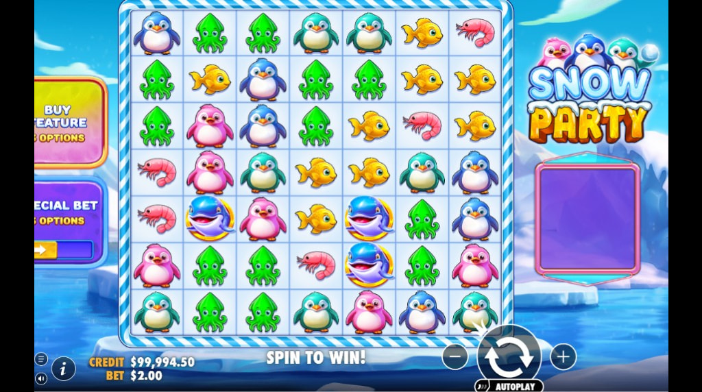 Screenshot from the New Snow Party Slot by Pragmatic Play