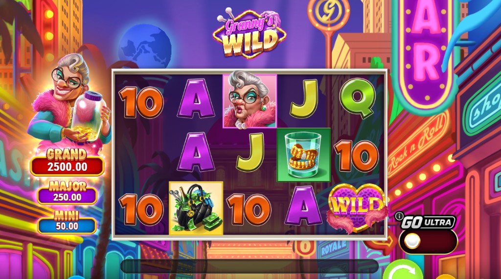 Screenshot from the Granny's Wild slot by Play'n GO