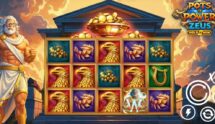 Screenshot from the Pots of Power Zeus Slot by AvatarUX