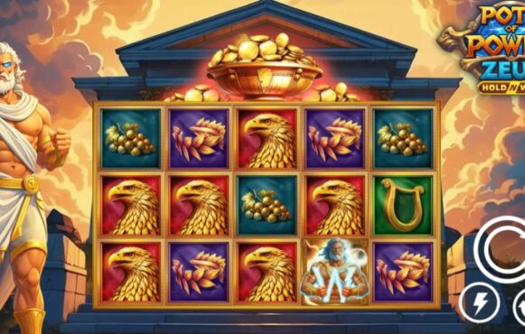 Screenshot from the Pots of Power Zeus Slot by AvatarUX