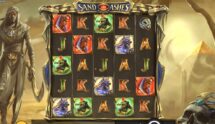 Screenshot from the Sand and Ashes slot by Hacksaw Gaming
