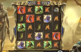 Screenshot from the Sand and Ashes slot by Hacksaw Gaming