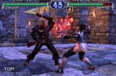 A screenshot of the Soulcalibur II video game