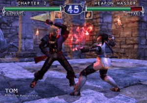 A screenshot of the Soulcalibur II video game