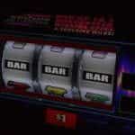 A slot machine showing a jackpot win