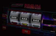 A slot machine showing a jackpot win