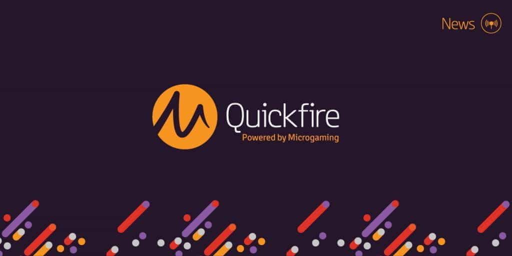 Quickfire and Microgaming's combined logo.