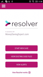 A screenshot of the Resolver tool on mobile.