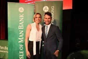 Mark Cavendish receives his sports award.
