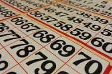 Numbers on a bingo card