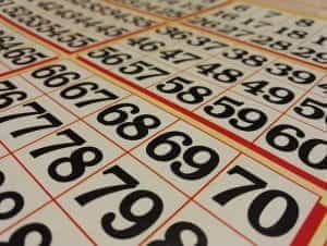 Numbers on a bingo card