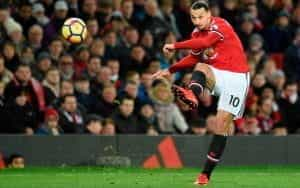 Zlatan Ibrahimovic playing for Man Utd