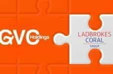 The logos for GVC and Ladbrokes Coral.